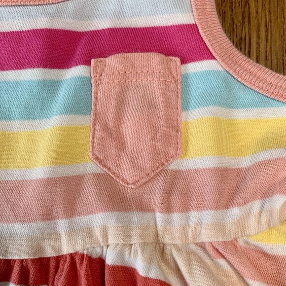 PEEK Rainbow Striped Dress Girls 12-18 Mos L Toddler Girl Sun Dress Stripes EUC - Picture 4 of 5